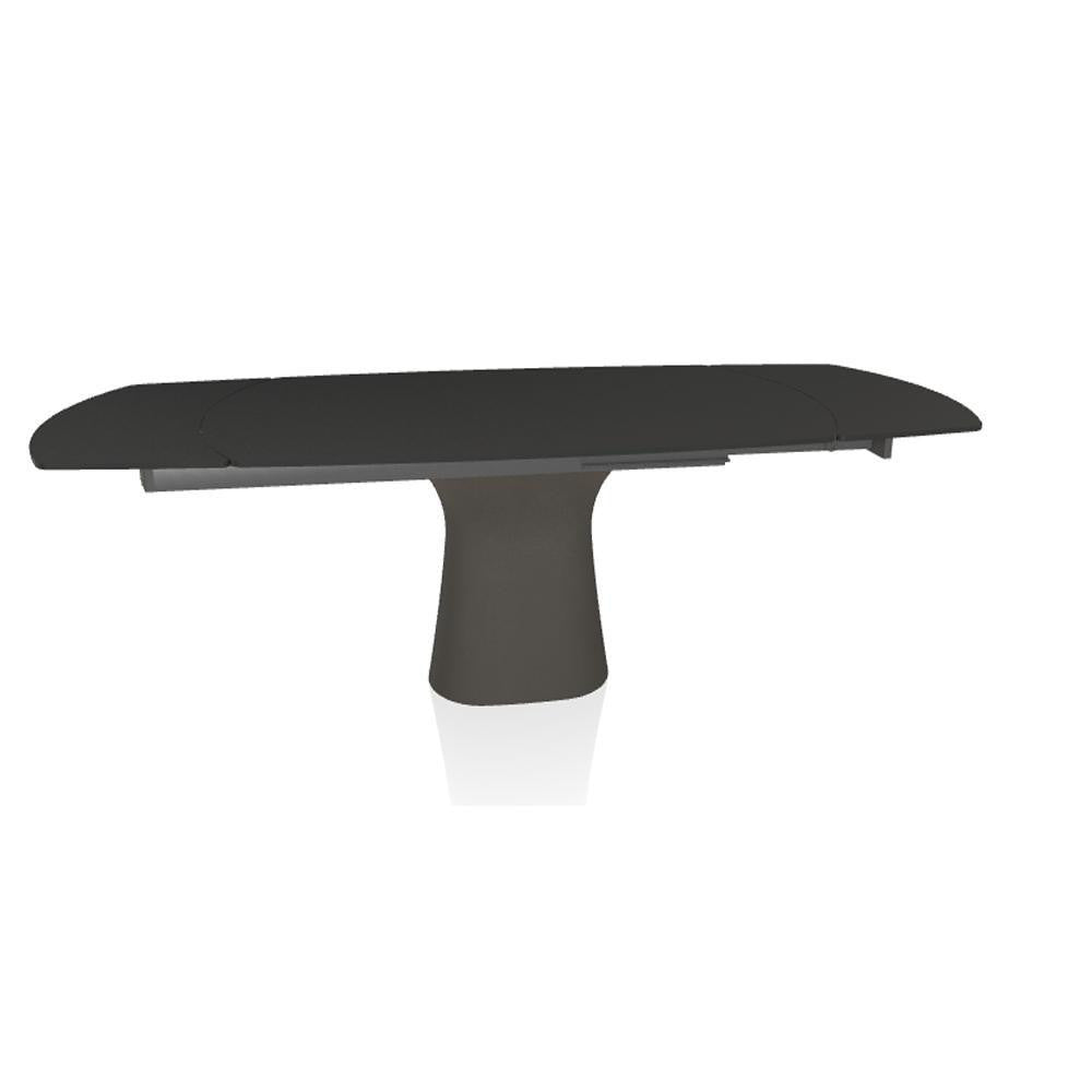 Bontempi Casa Podium Table, Anthracite, Anthracite Velvet Matte Top, 66.93"W (52.18 PC003 C183S 8021VAK) Anthracite, Anthracite