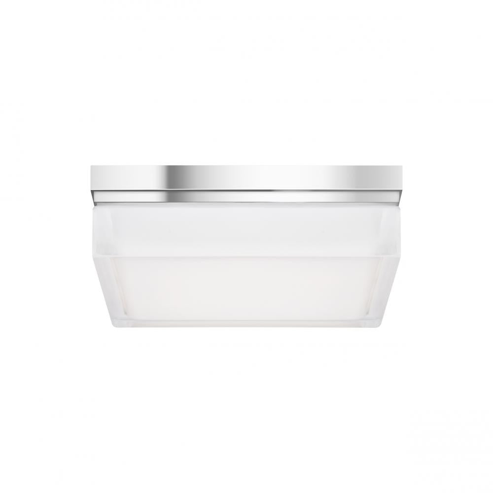 Visual Comfort Modern Boxie Large Flush Mount Chrome