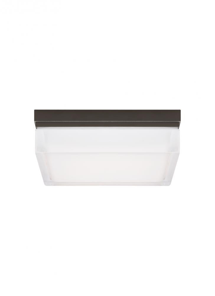 Visual Comfort Modern Boxie Outdoor Wall/Flush Mount Bronze