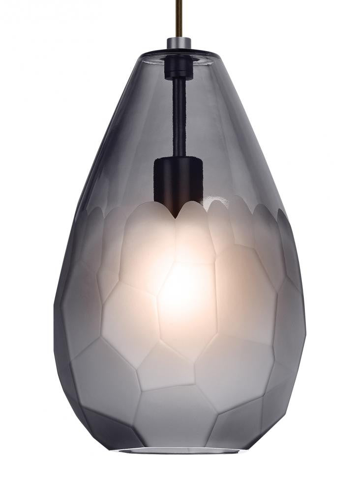 Visual Comfort Modern Briolette Grande Outdoor Pendant Nickel, Satin Nickel