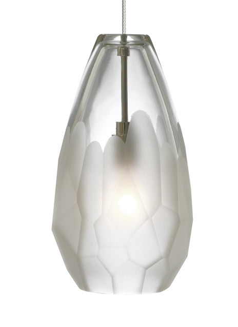 Briolette Pendant FreeJack - Antique Bronze, Frost glass