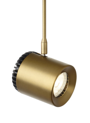 Visual Comfort Modern Burk 3 MonoRail Head Brass, Aged Brass