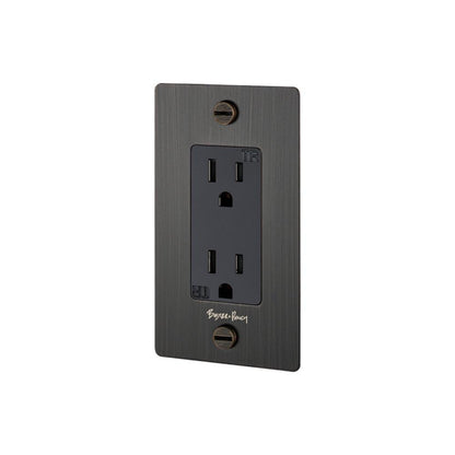 Buster + Punch Buster + Punch 1G Duplex Outlet Smoked Bronze