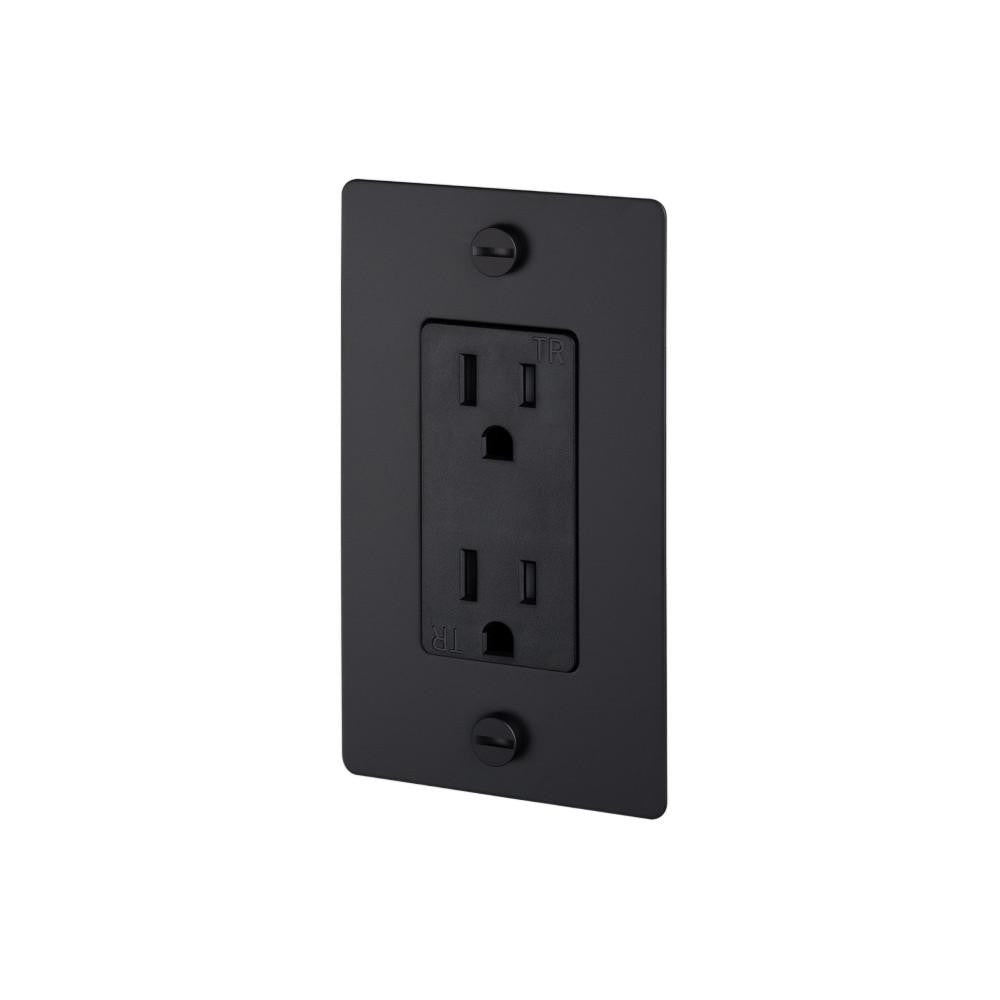 Buster + Punch Buster + Punch 1G Duplex Outlet Black