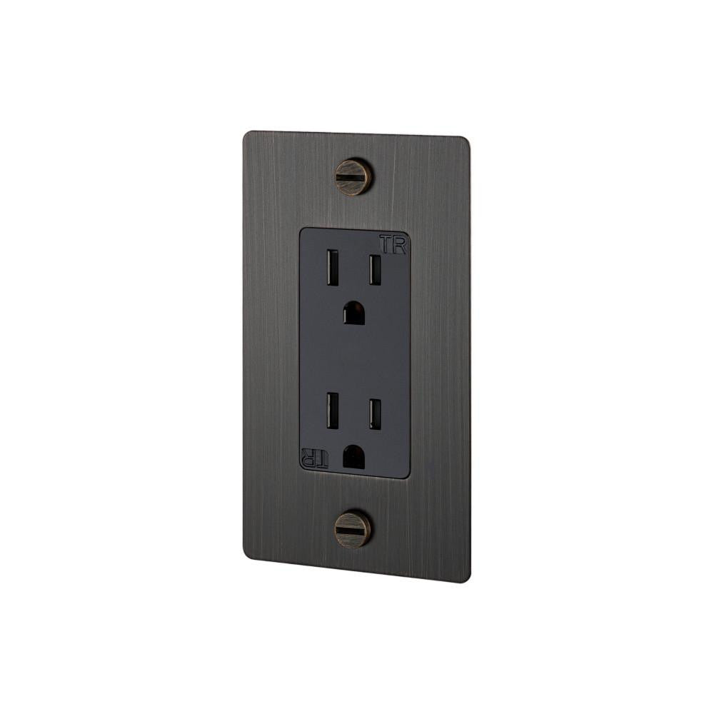 Buster + Punch Buster + Punch 1G Duplex Outlet Smoked Bronze