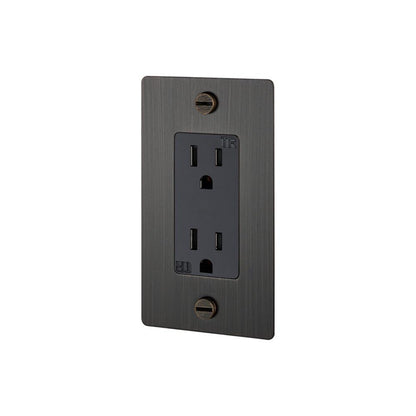 Buster + Punch Buster + Punch 1G Duplex Outlet Smoked Bronze