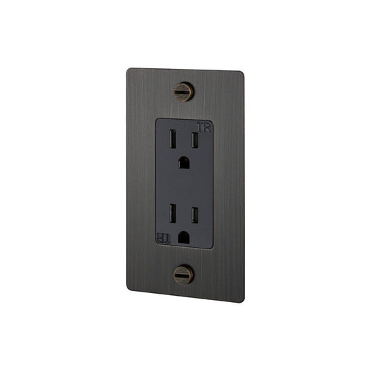 Buster + Punch Buster + Punch 1G Duplex Outlet Smoked Bronze