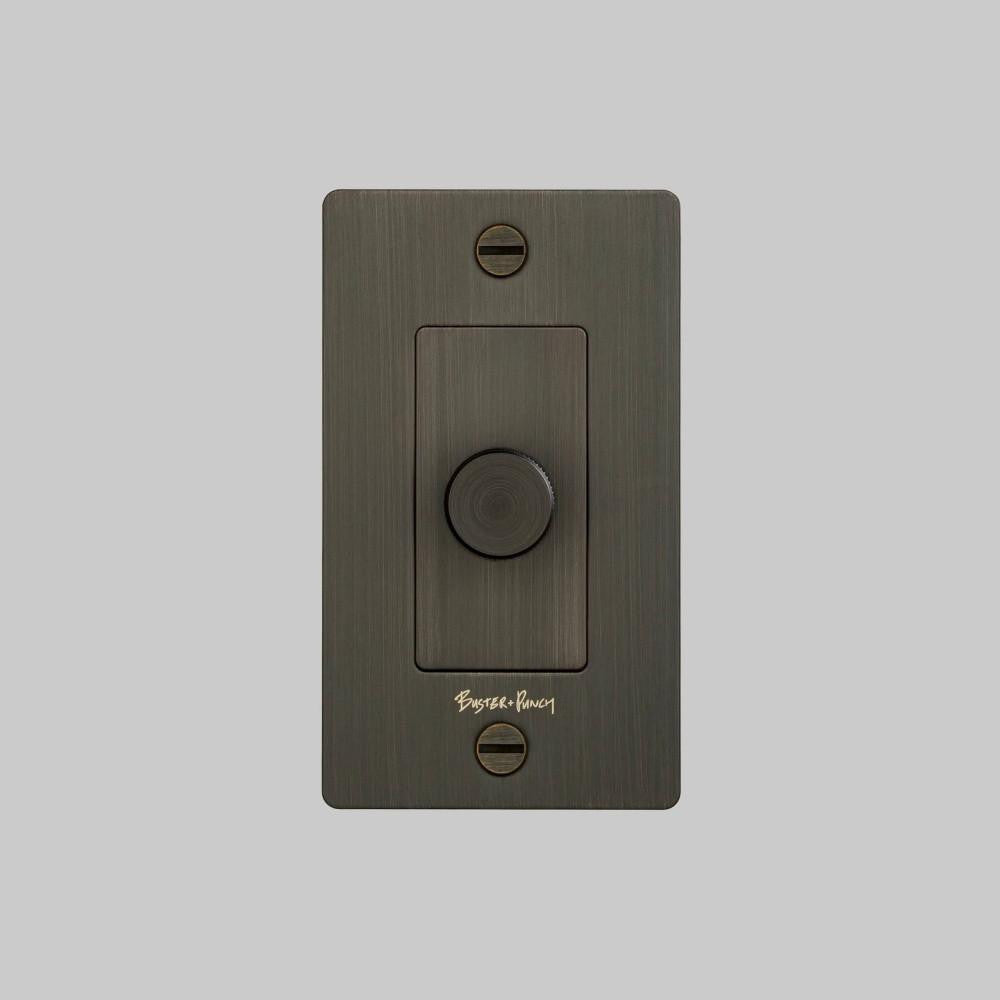 Buster + Punch 1G Incandescent Dimmer Switch, With Logo, Smoked Bronze