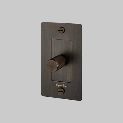 Buster + Punch 1G Incandescent Dimmer Switch, With Logo, Smoked Bronze