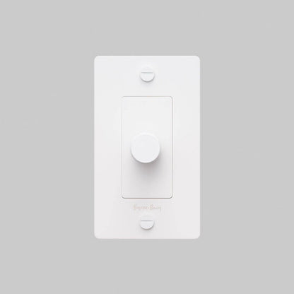 Buster + Punch 1G Incandescent Dimmer Switch, With Logo, White