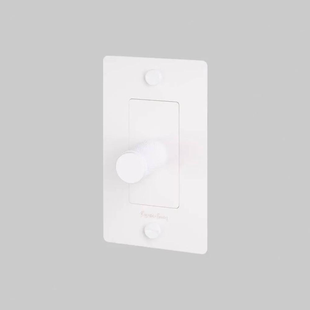 Buster + Punch 1G Incandescent Dimmer Switch, With Logo, White