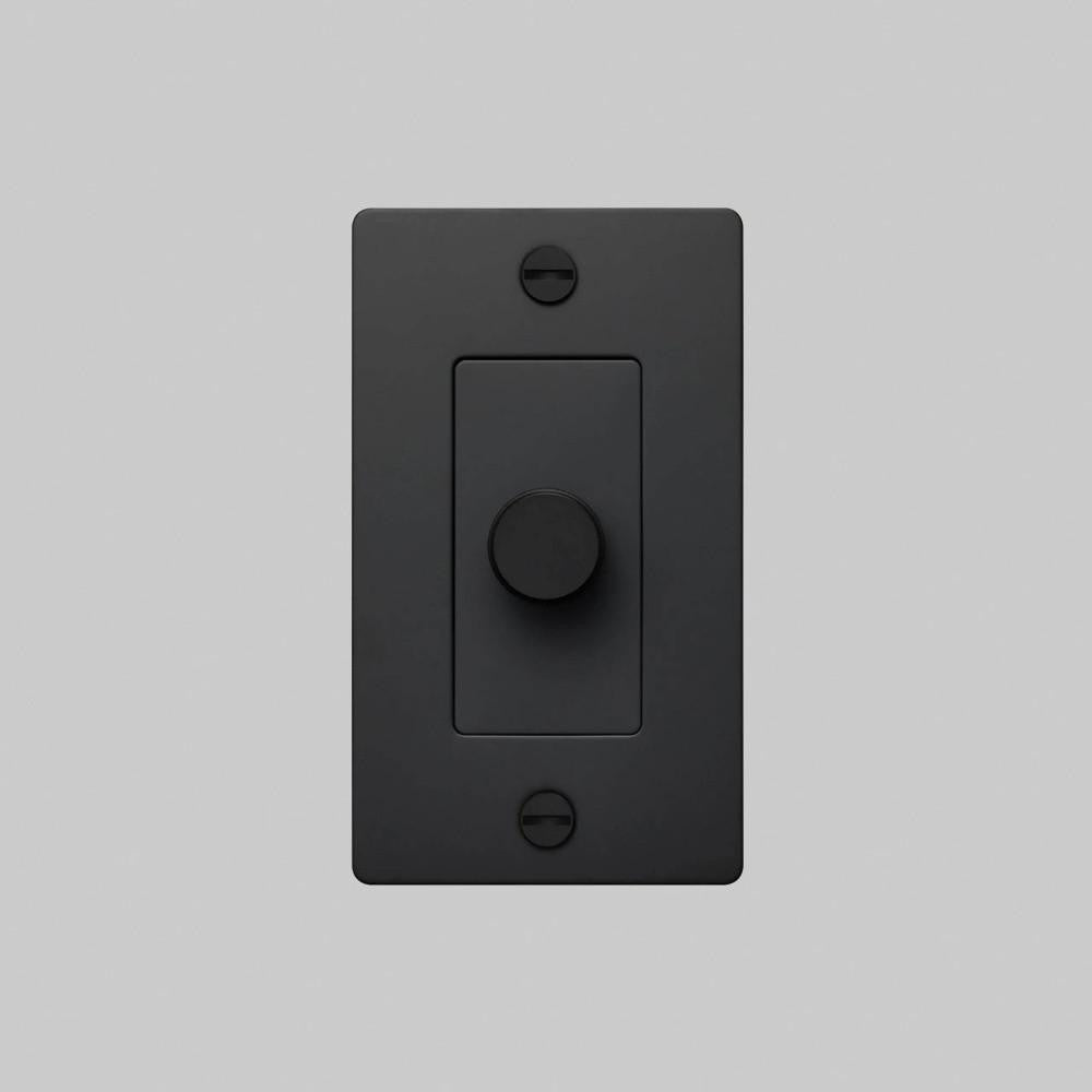 Buster + Punch 1G Incandescent Dimmer Switch, Without Logo, Black