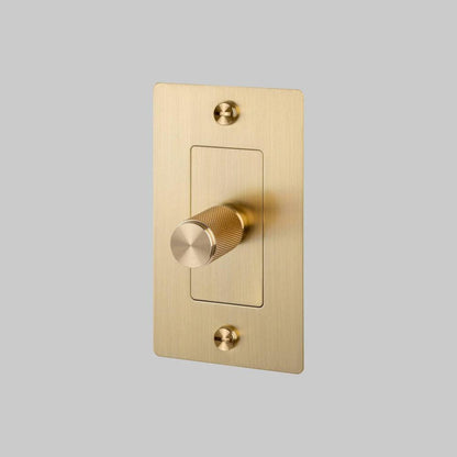 Buster + Punch 1G Incandescent Dimmer Switch, Without Logo, Brass