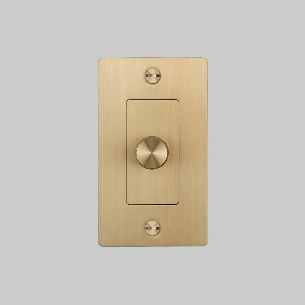 Buster + Punch 1G Incandescent Dimmer Switch, Without Logo, Brass