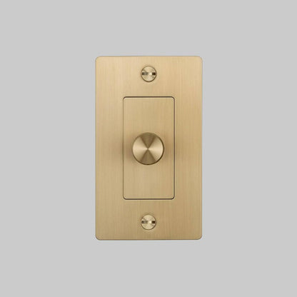 Buster + Punch 1G Incandescent Dimmer Switch, Without Logo, Brass