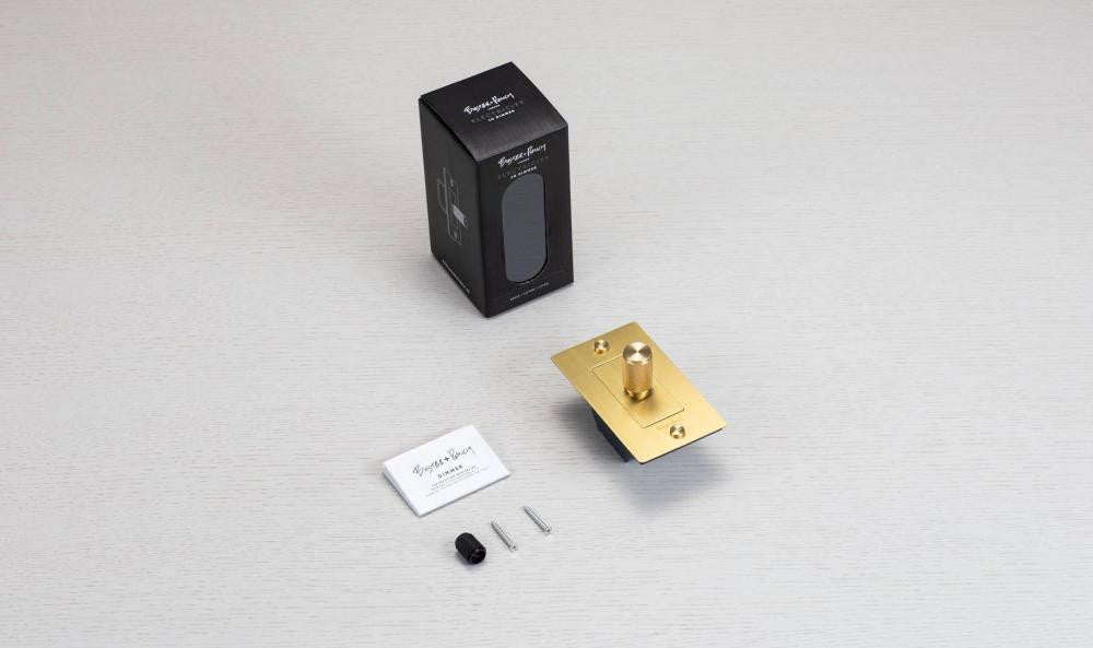 Buster + Punch 1G Incandescent Dimmer Switch, Without Logo, Brass