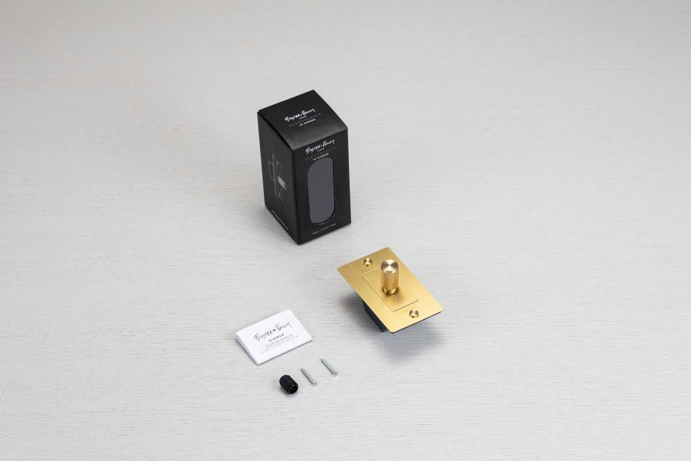 Buster + Punch 1G Metal Dimmer, Logo, Brass