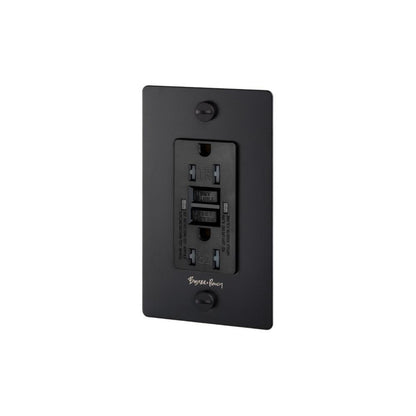 Buster + Punch Buster + Punch 1G Metal Duplex GFCI Outlet Black