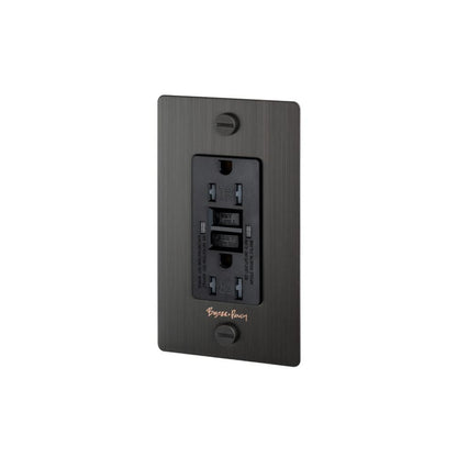 Buster + Punch Buster + Punch 1G Metal Duplex GFCI Outlet Smoked Bronze
