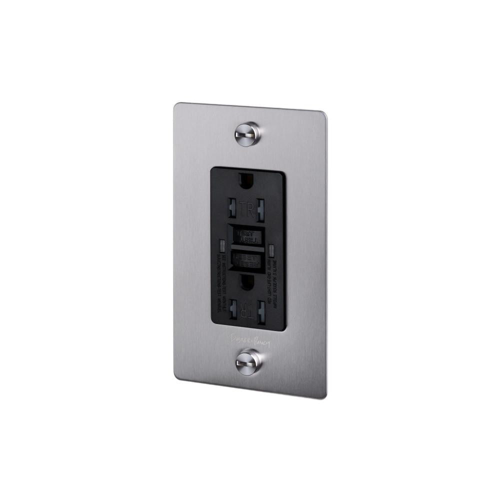 Buster + Punch Buster + Punch 1G Metal Duplex GFCI Outlet Steel