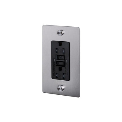 Buster + Punch Buster + Punch 1G Metal Duplex GFCI Outlet Steel