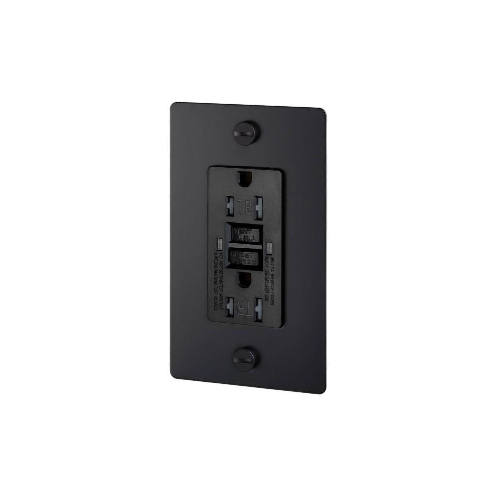 Buster + Punch Buster + Punch 1G Metal Duplex GFCI Outlet Black