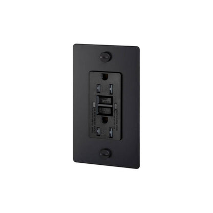Buster + Punch Buster + Punch 1G Metal Duplex GFCI Outlet Black
