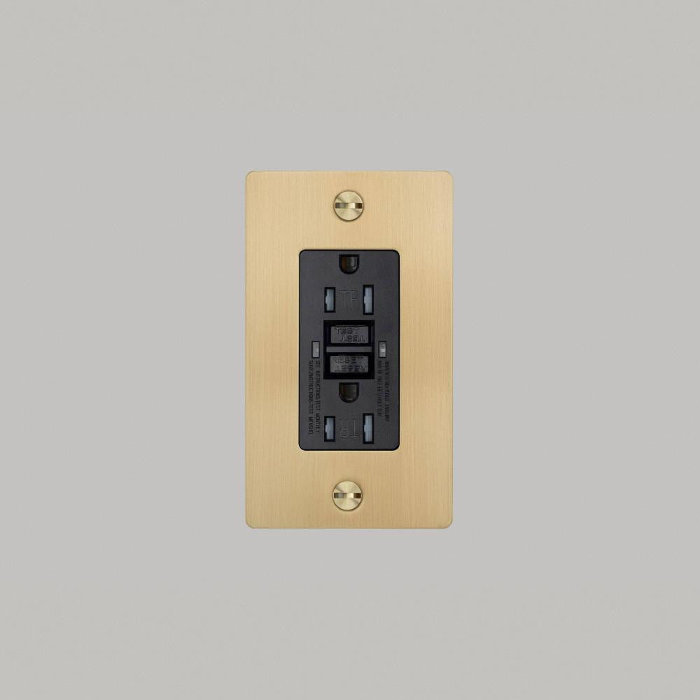 Buster + Punch 1G Metal Duplex Gfci Outlet, Without Logo, Brass