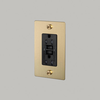 Buster + Punch 1G Metal Duplex Gfci Outlet, Without Logo, Brass