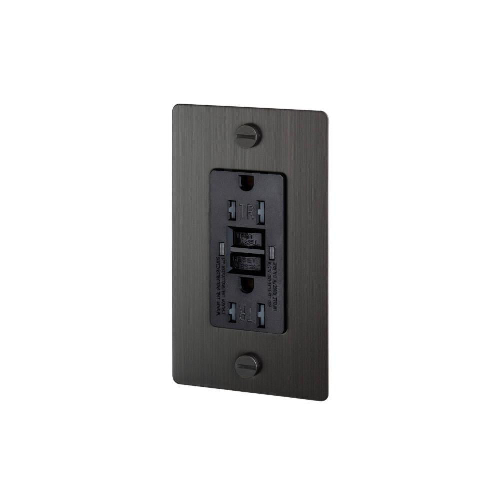 Buster + Punch Buster + Punch 1G Metal Duplex GFCI Outlet Smoked Bronze