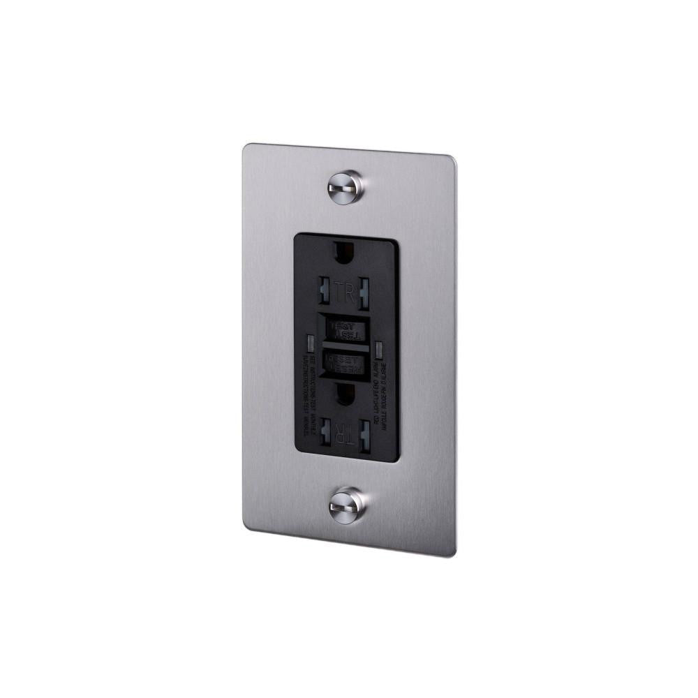 Buster + Punch Buster + Punch 1G Metal Duplex GFCI Outlet Steel