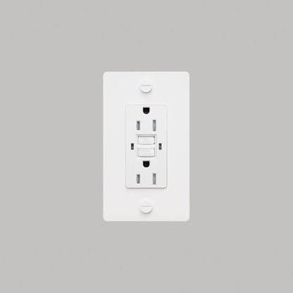 Buster + Punch 1G Metal Duplex Gfci Outlet, Without Logo, White
