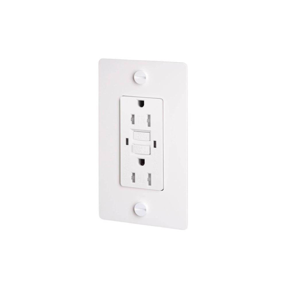 Buster + Punch Buster + Punch 1G Metal Duplex GFCI Outlet White