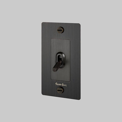 Buster + Punch 1G Toggle Switch, Logo, Smoked Bronze