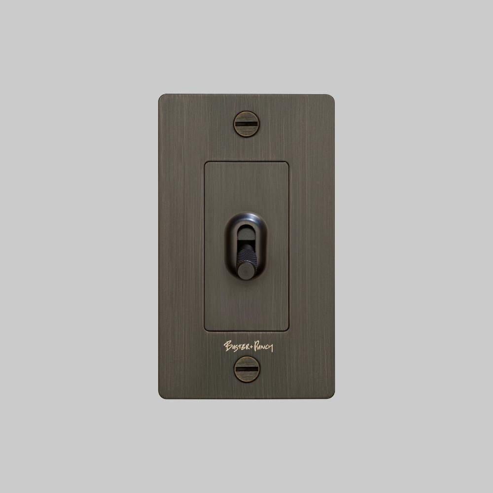 Buster + Punch 1G Toggle Switch, Logo, Smoked Bronze
