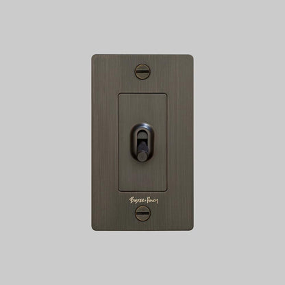 Buster + Punch 1G Toggle Switch, Logo, Smoked Bronze