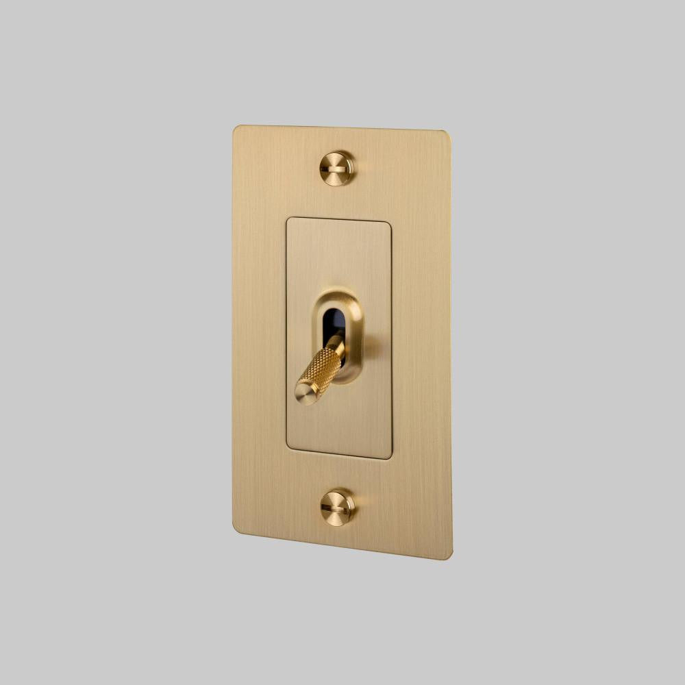 Buster + Punch 1G Toggle Switch, Non-Logo, Brass