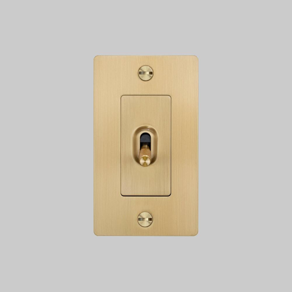 Buster + Punch 1G Toggle Switch, Non-Logo, Brass