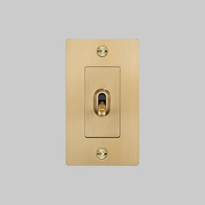 Buster + Punch 1G Toggle Switch, Non-Logo, Brass