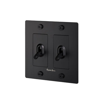 Buster + Punch Buster + Punch 2-Gang Toggle Switch Black