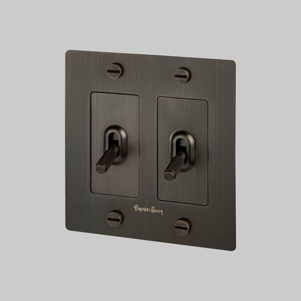 Buster + Punch 2G Toggle Switch, Logo, Smoked Bronze