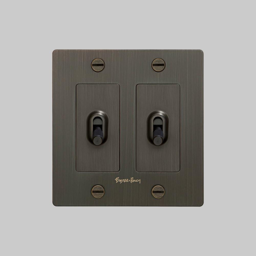 Buster + Punch 2G Toggle Switch, Logo, Smoked Bronze