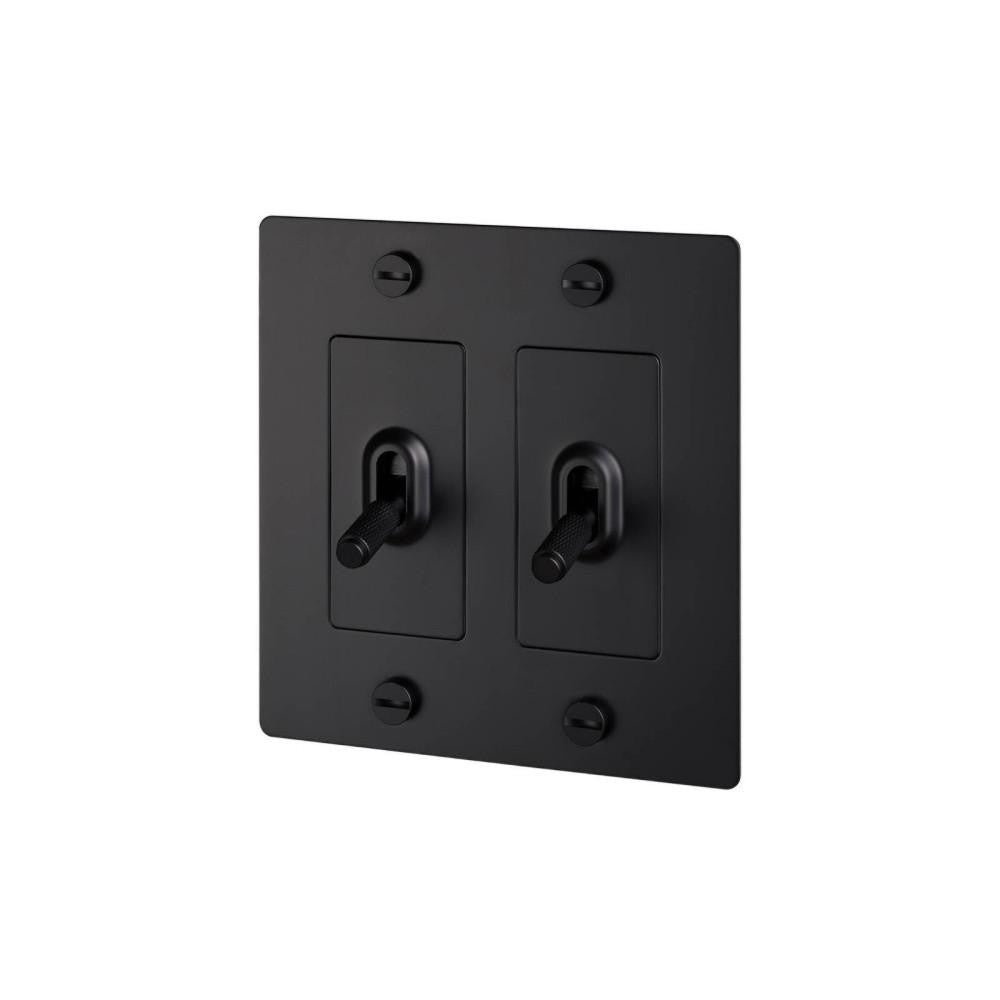 Buster + Punch Buster + Punch 2-Gang Toggle Switch Black