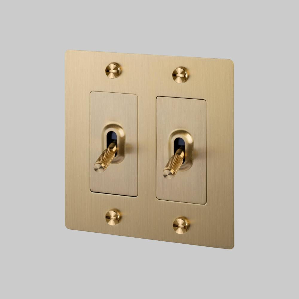 Buster + Punch 2G Toggle Switch, Non-Logo, Brass