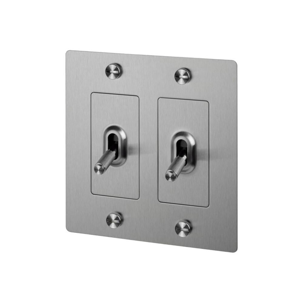 Buster + Punch Buster + Punch 2-Gang Toggle Switch Steel