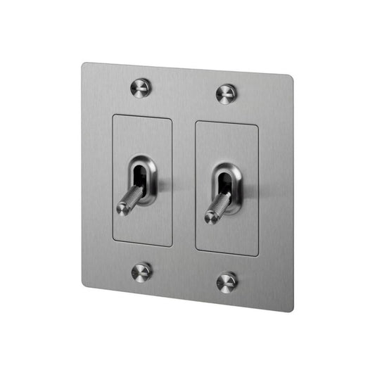Buster + Punch Buster + Punch 2-Gang Toggle Switch Steel