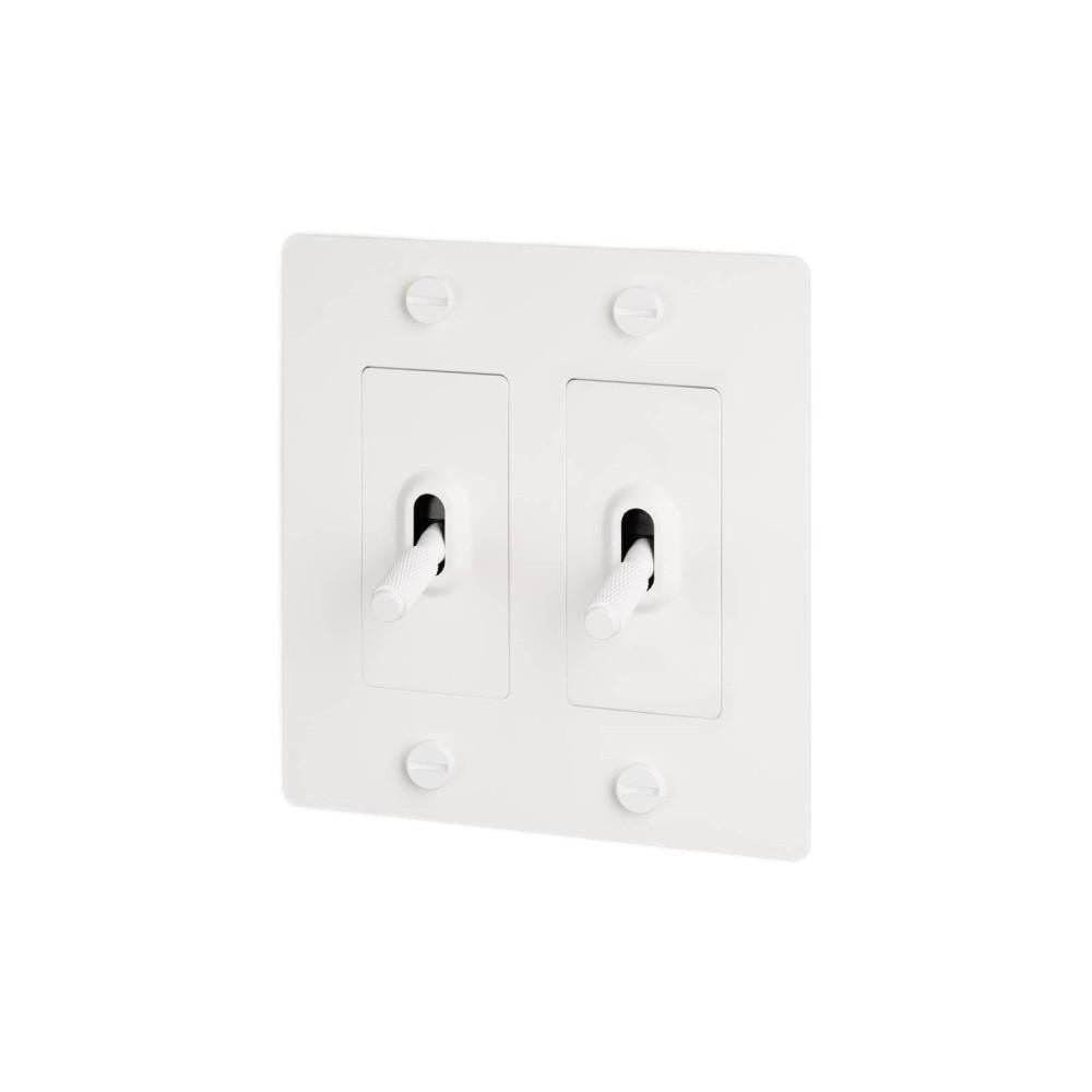 Buster + Punch Buster + Punch 2-Gang Toggle Switch White