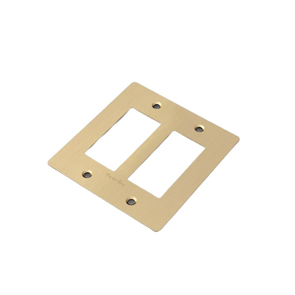 Buster + Punch Buster + Punch 2-Gang Wall Metal Plate Brass