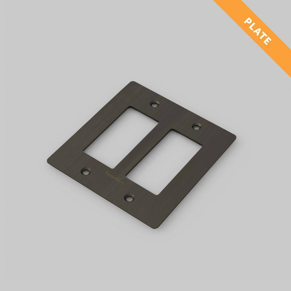 Buster + Punch 2G Wall Metal Plate, Logo, Smoked Bronze