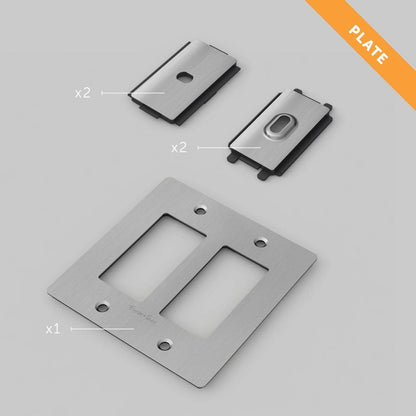 Buster + Punch 2G Wall Metal Plate, Logo, Steel